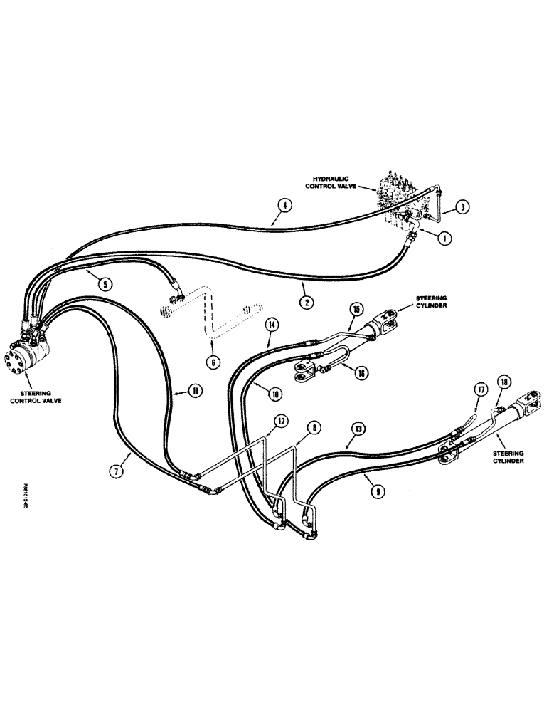 Схема запчастей Case IH 9150 - (1-16) - PICTORIAL INDEX, STEERING HYDRAULICS (00) - PICTORIAL INDEX