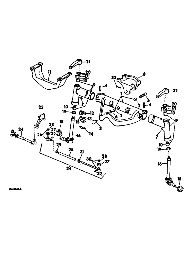 Схема запчастей Case IH HYDRO 86 - (14-02) - SUSPENSION, ADJUSTABLE WIDE TREAD FRONT AXLE Suspension