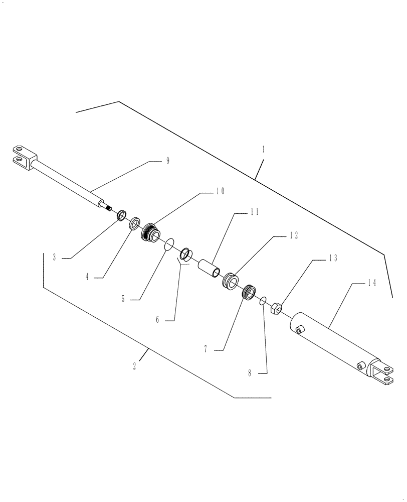 Схема запчастей Case IH WR101 - (35.900.02) - OPENING CYLINDER COMPONENTS (35) - HYDRAULIC SYSTEMS