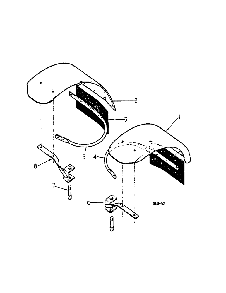 Схема запчастей Case IH 454 - (13-26) - FRONT FENDER, INDUSTRIAL TRACTOR (05) - SUPERSTRUCTURE