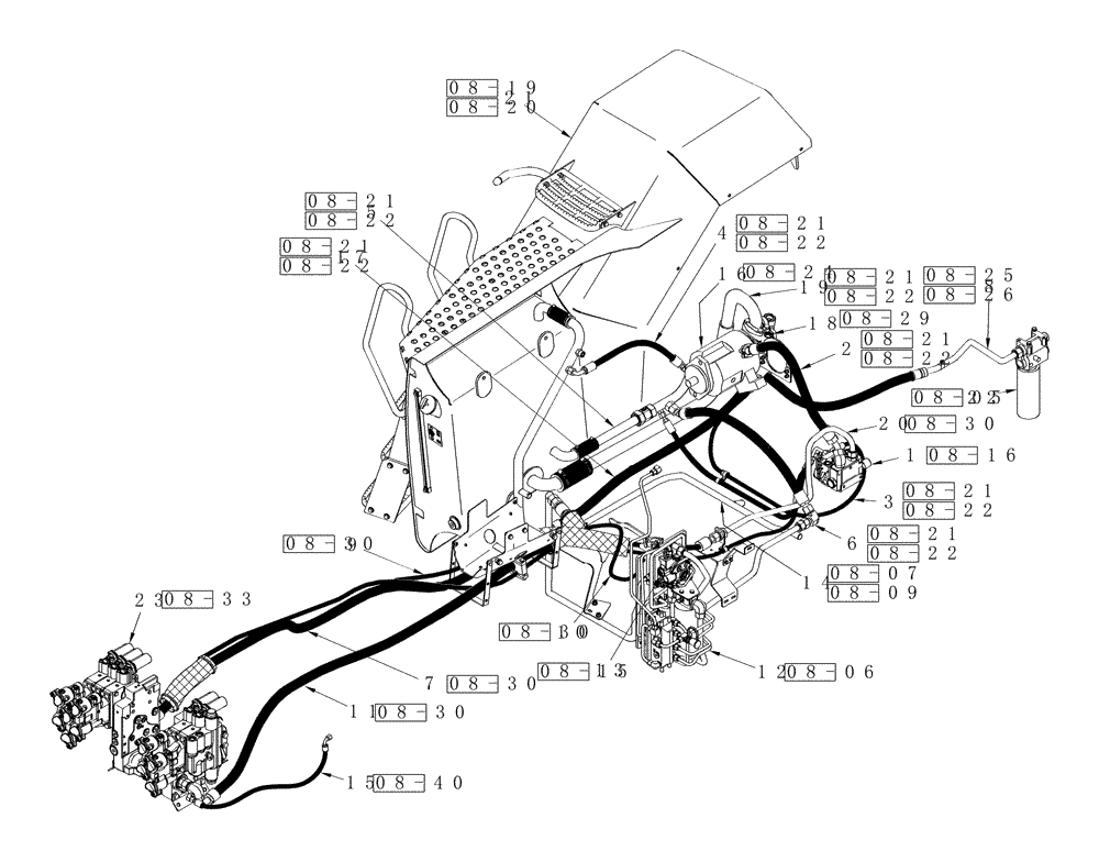 Схема запчастей Case IH STEIGER 485 - (01A-17) - HYDRAULICS - CHARGE PUMP AND AUXILIARY REMOTE CIRCUIT WITH STANDARD HYDRAULICS (00) - PICTORIAL INDEX