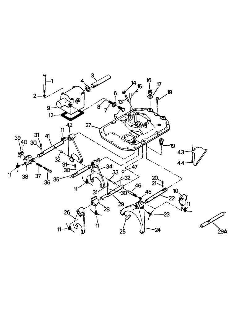 Схема запчастей Case IH ST325 - (04-27) - TRANSMISSION SHIFTER HOUSING (04) - Drive Train