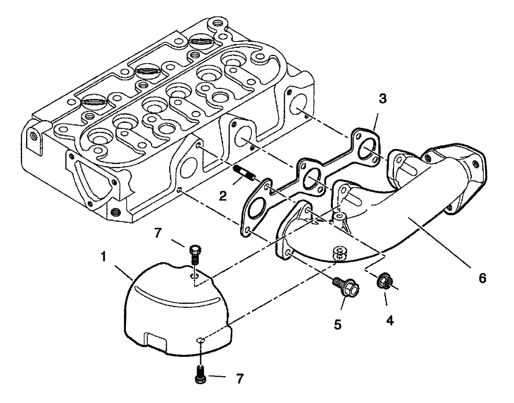 Схема запчастей Case IH SCOUT XL - (10.254.02[02]) - EXHAUST MANIFOLD-DIESEL (10) - ENGINE