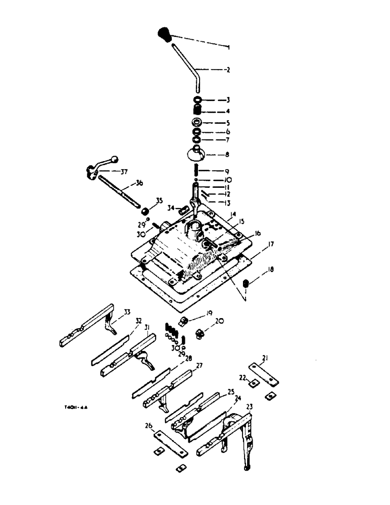 Схема запчастей Case IH 364 - (4-19) - CHASSIS, GEAR SHIFTER MECHANISM AND TRANSMISSION, CASE COVER, FRONT (12) - CHASSIS