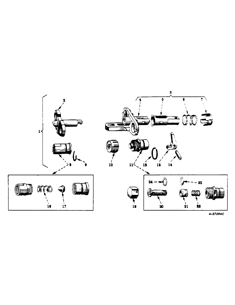 Схема запчастей Case IH 60 - (D-31) - BREAK-AWAY COUPLING, TRACTOR WITH 1/2 IN. PIPE THREAD HYDRAULIC OUTLETS 