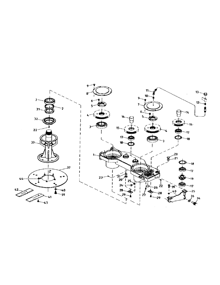 Схема запчастей Case IH 7700 - (A04-02) - GEARBOX, LEG BASECUTTER Mainframe & Functioning Components
