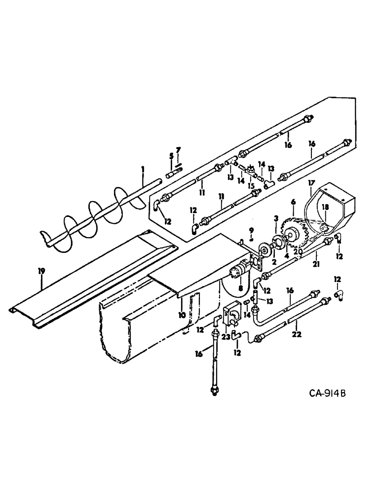Схема запчастей Case IH 950 - (C-39) - SWINGING AUGER FEED DRIVE, HYDRAULIC DRIVEN 