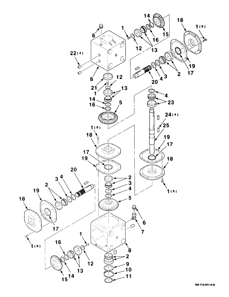 Схема запчастей Case IH 8315 - (2-14) - GEARBOX ASSEMBLY, DOUBLE, 700713871 GEARBOX ASSEMBLY COMPLETE (09) - CHASSIS
