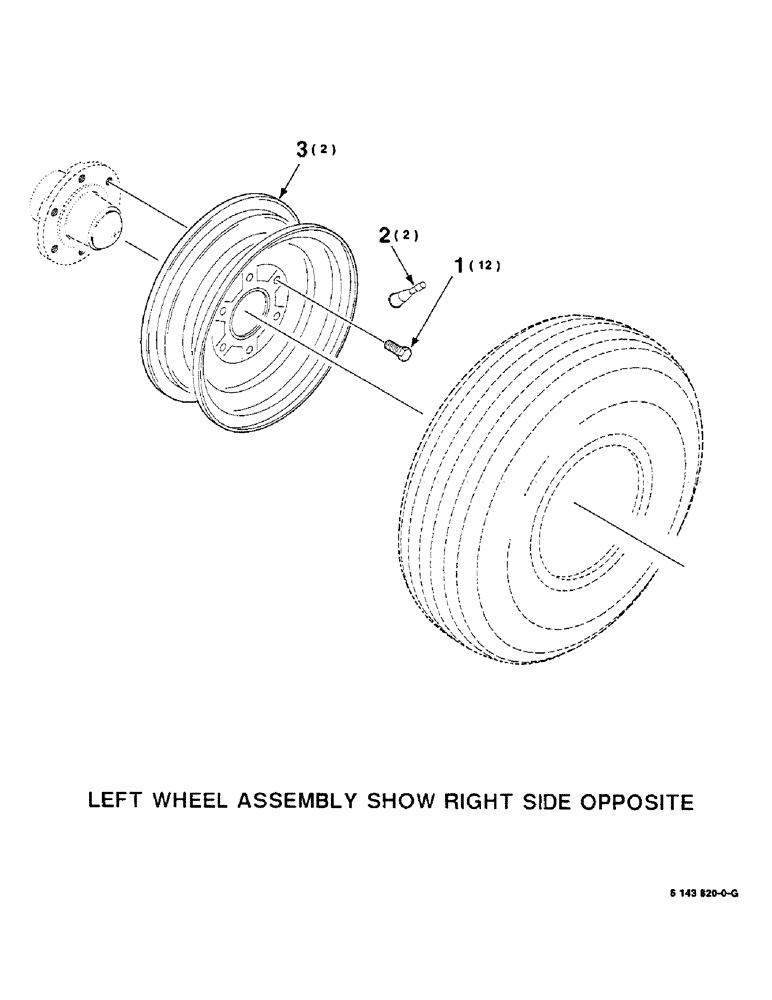 Схема запчастей Case IH 8220 - (7-40) - WHEEL ASSEMBLY (58) - ATTACHMENTS/HEADERS