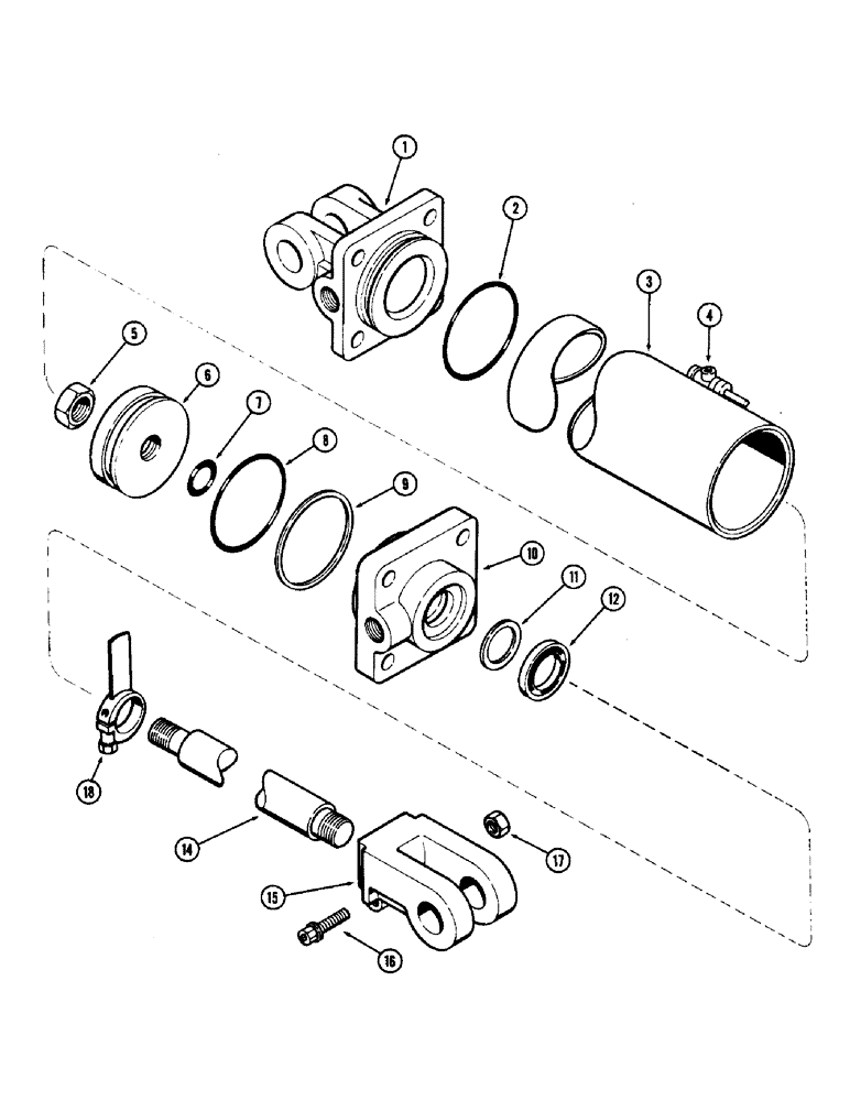 Схема запчастей Case IH 1900 - (30) - T75129 CYLINDER RAM, 4-1/2 X 12 INCH (114.3 X 304.8 MM) 