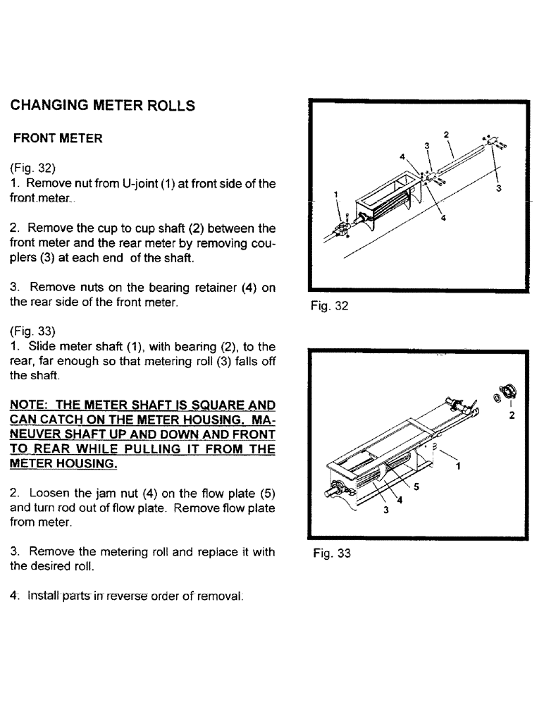 Схема запчастей Case IH 2000 - (B14) - CHANGING METER ROLLS 
