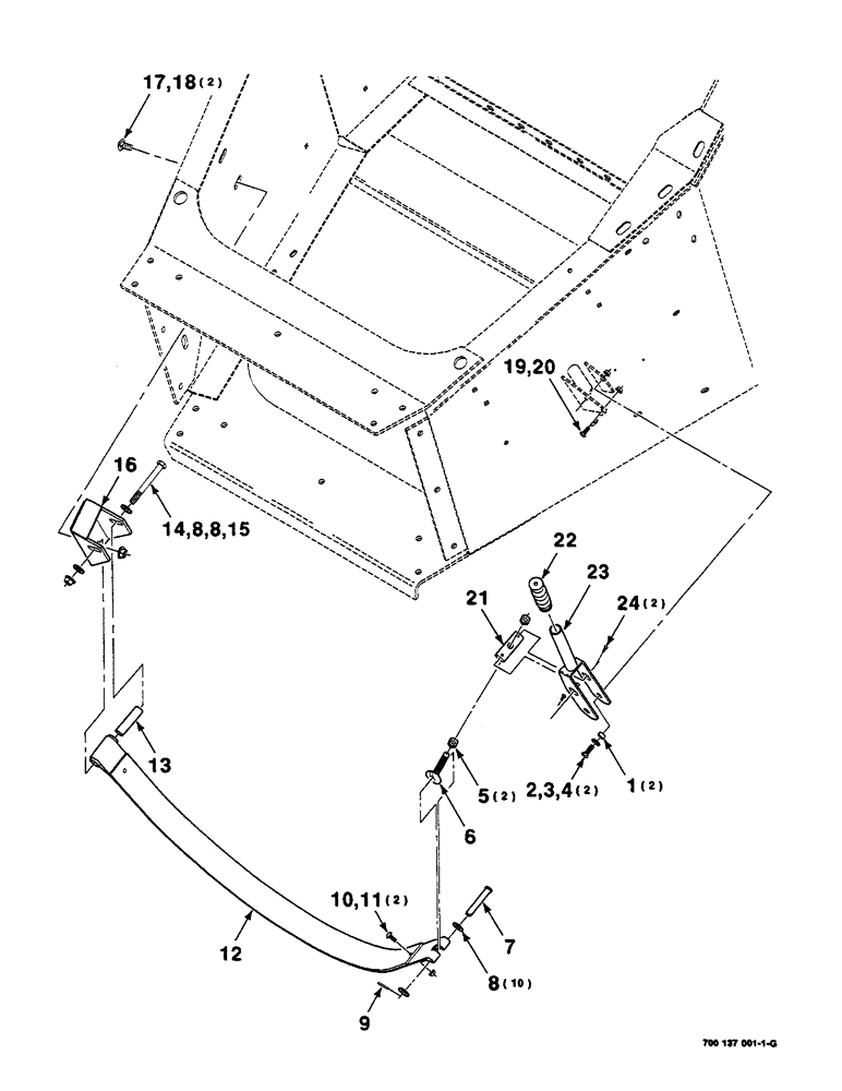 Схема запчастей Case IH 8585 - (2-12) - FLYWHEEL BRAKE ASSEMBLY Driveline