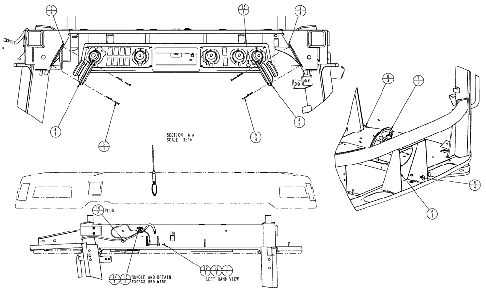 Схема запчастей Case IH FLX4510 - (01-023[02]) - SPEAKER GROUP (10) - CAB