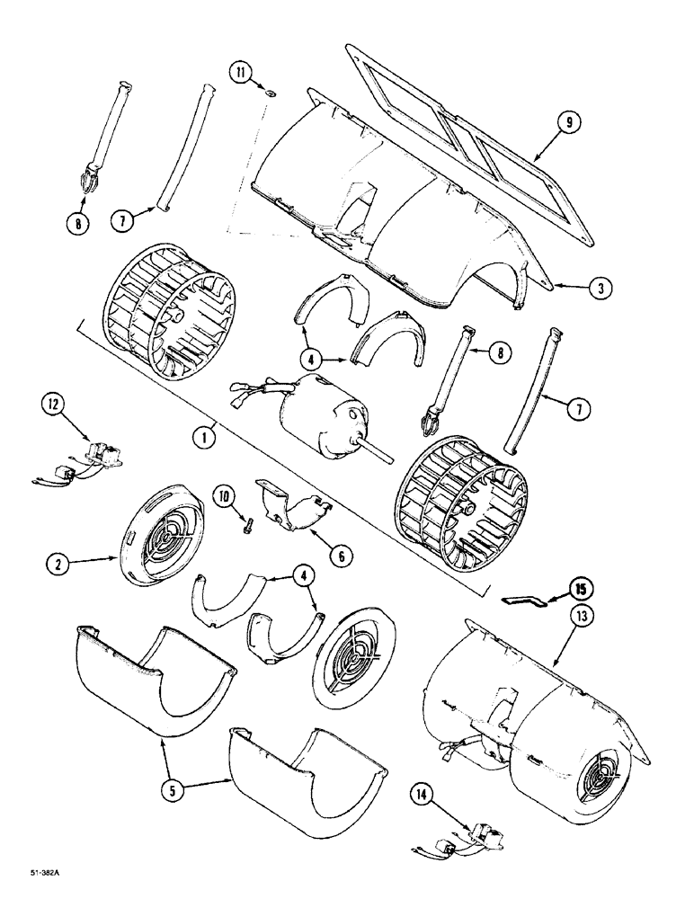 Схема запчастей Case IH 5150 - (9E-64) - BLOWER ASSEMBLY (09) - CHASSIS/ATTACHMENTS