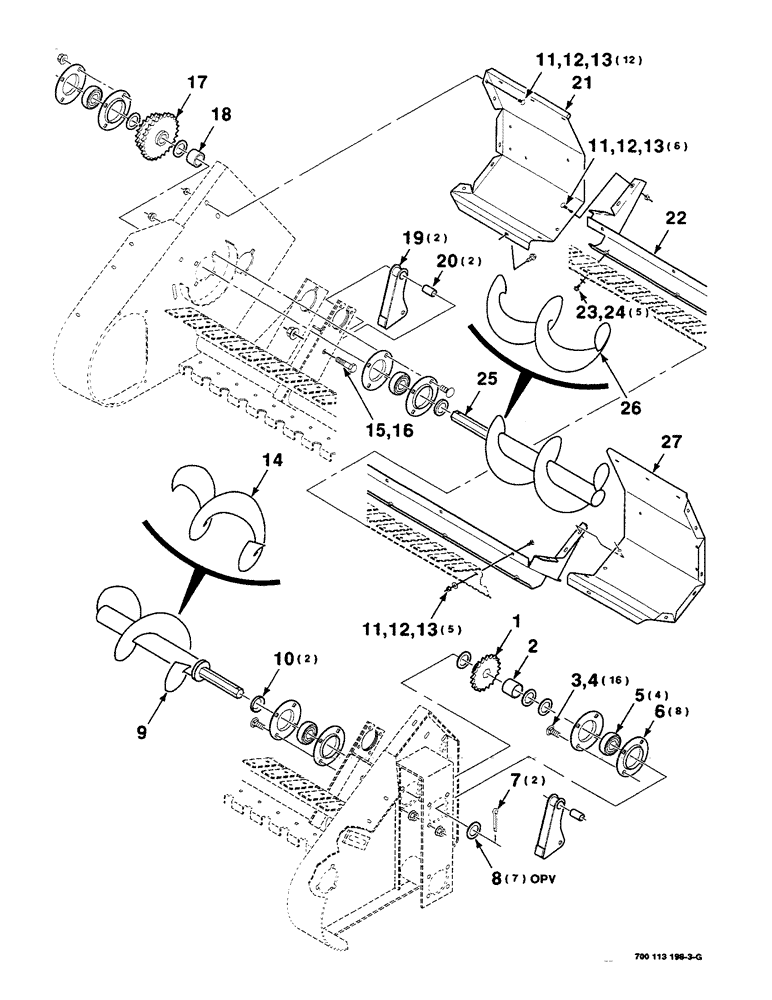 Схема запчастей Case IH 8590 - (03-10) - PICKUP AUGER AND PAN ASSEMBLY Pickup
