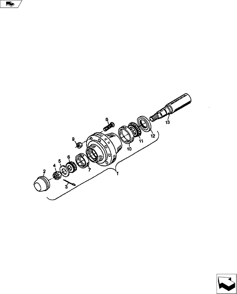 Схема запчастей Case IH FERTILIZER - (44.100.07) - 50-8 HUB & SPINDLE (44) - WHEELS