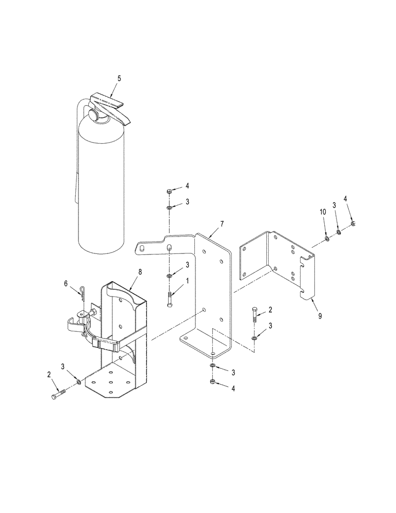 Схема запчастей Case IH STEIGER 480 - (09-62) - FIRE EXTINGUISHER (09) - CHASSIS
