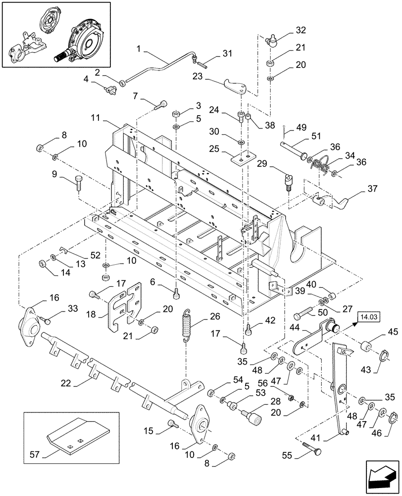 Схема запчастей Case IH LBX331R - (15.06[01]) - KNOTTERS TRIP (15) - KNOTTER /WRAPPER