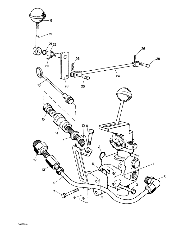 Схема запчастей Case IH 885N - (8-34) - THREE-WAY TAKE OFF VALVE UNITS (08) - HYDRAULICS