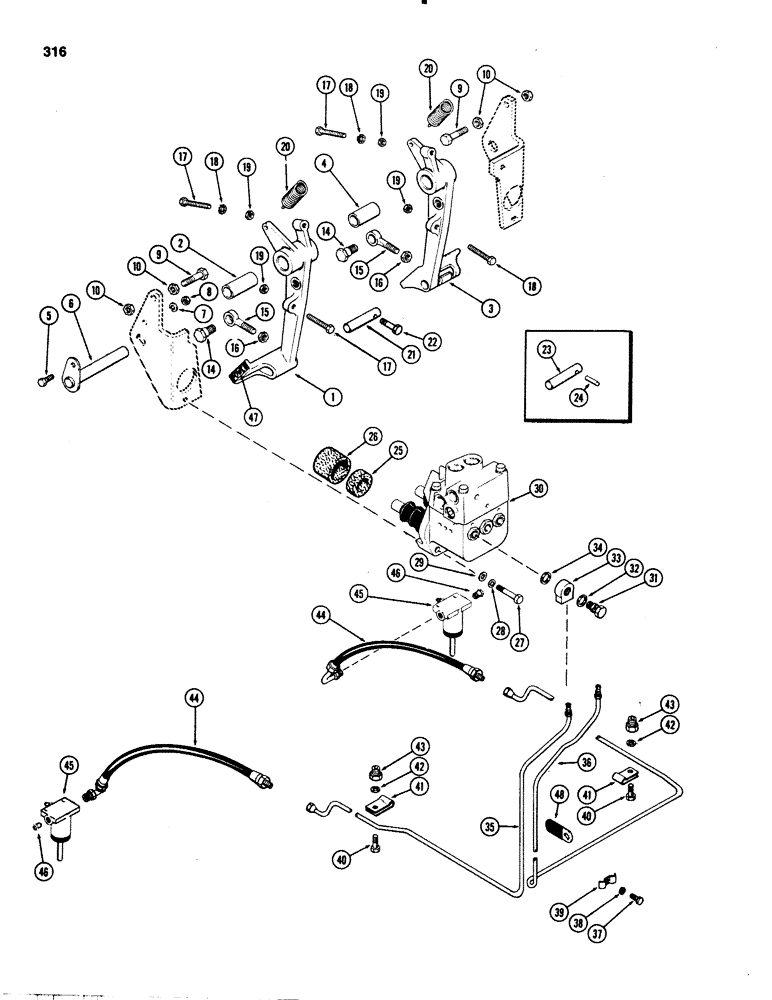 Схема запчастей Case IH 1070 - (0316) - POWER BRAKE SYSTEM (07) - BRAKES