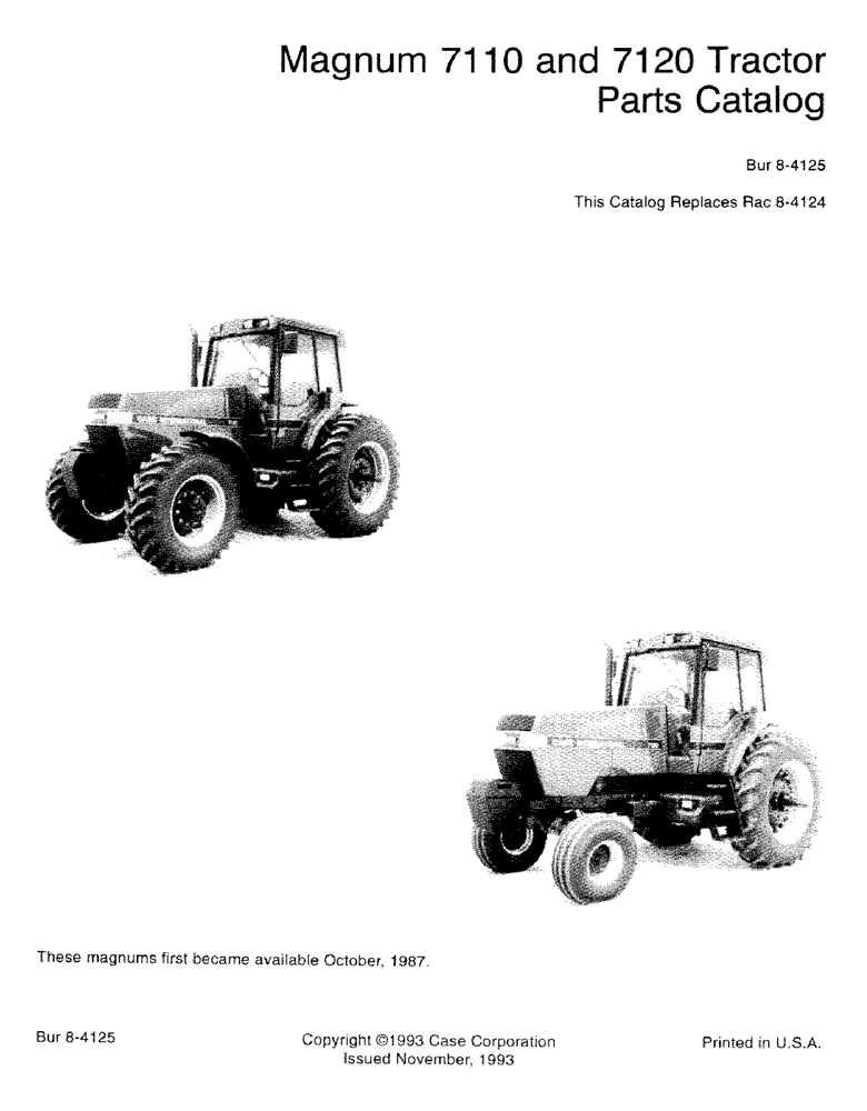 Схема запчастей Case IH 7110 - (1-01) - PARTS CATALOG (00) - PICTORIAL INDEX