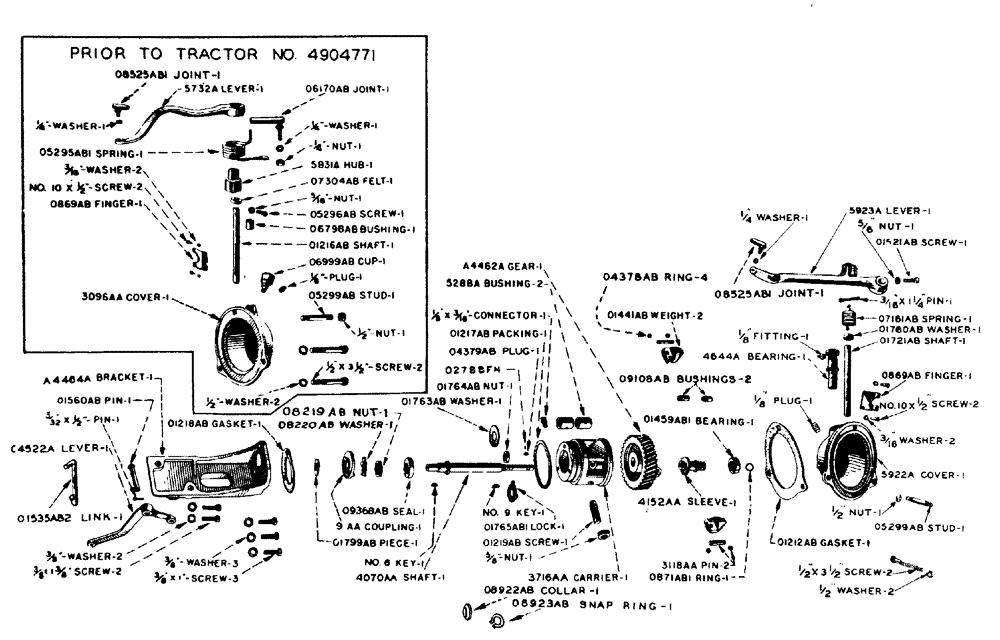 Схема запчастей Case IH LA-SERIES - (011) - GOVERNOR (03) - FUEL SYSTEM