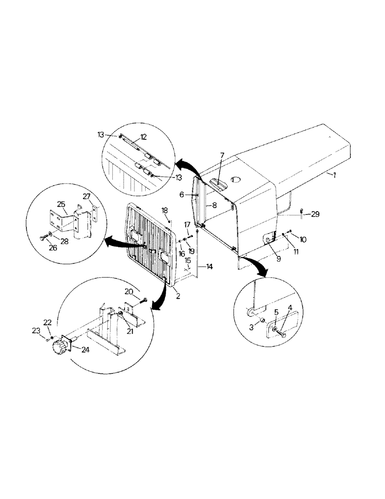Схема запчастей Case IH KS-325 - (06-02) - HOOD & GRILLE ASSEMBLY (12) - FRAME