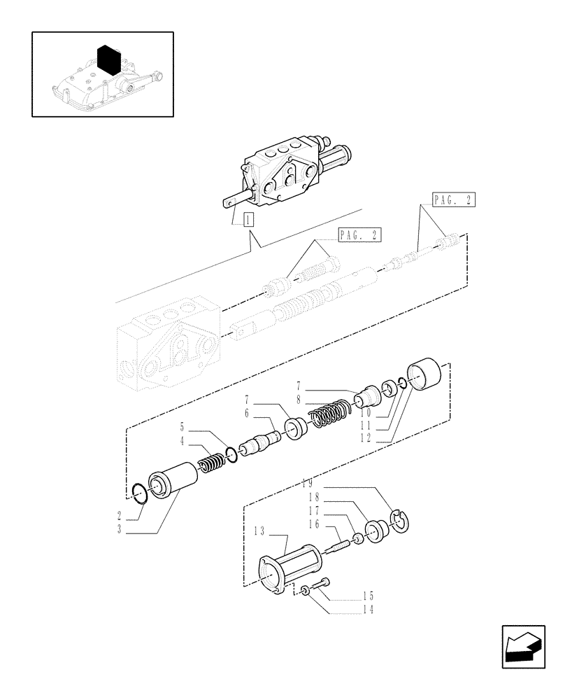 Схема запчастей Case IH JX1095C - (1.82.7/04B[03]) - SIMPLE DOUBLE EFFECT DISTRIBUTOR WITH FLOAT AND AUTOMATIC CUTOUT FOR MID-MOUNT - BREAKDOWN - D5484 (07) - HYDRAULIC SYSTEM