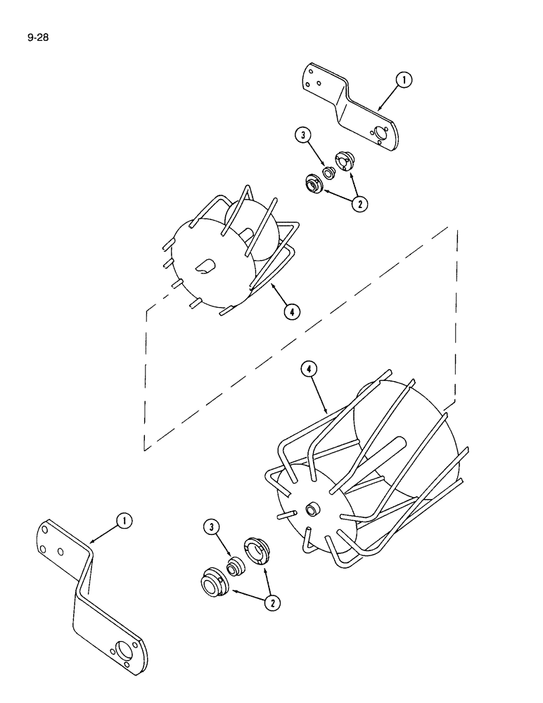 Схема запчастей Case IH 365 - (9-28) - ROLLING MULCHER, ADD ON (09) - CHASSIS/ATTACHMENTS