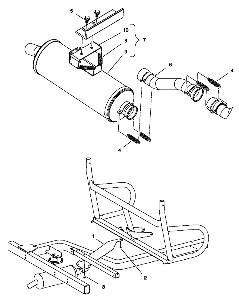 Схема запчастей Case IH SCOUT XL - (10.254.01) - EXHAUST SYSTEM (10) - ENGINE
