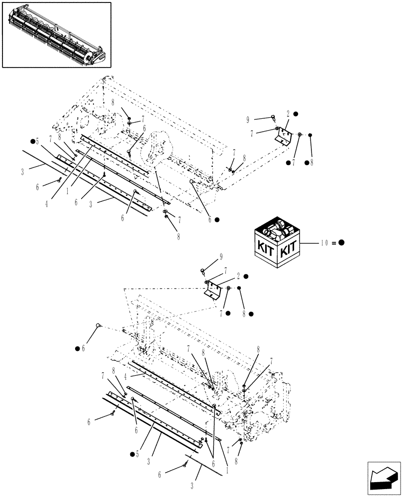 Схема запчастей Case IH 2010 - (20.12.06[1]) - AUGER STRIPPERS, BPIN CBJ021301 [INCLUDES ALL HAJ PINS] (58) - ATTACHMENTS/HEADERS
