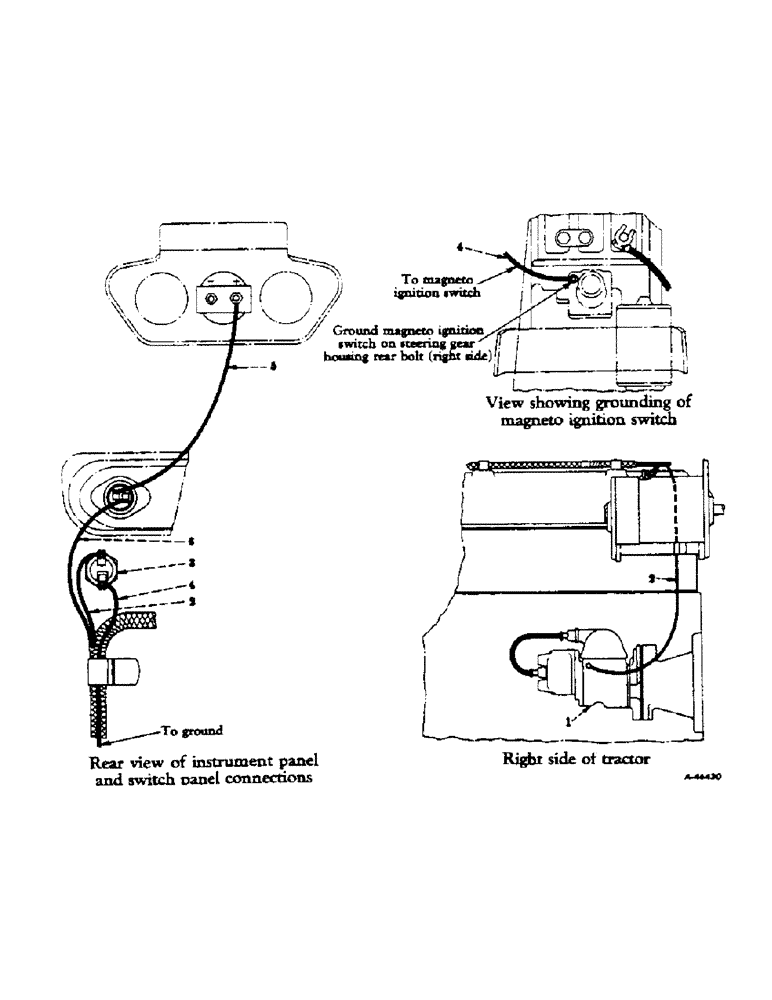 Схема запчастей Case IH 300 - (141) - ELECTRICAL SYSTEM, CARBURETED ENGINE, IGNITION AND LIGHTING SYSTEM, 6 & 12 VOLT (06) - ELECTRICAL SYSTEMS