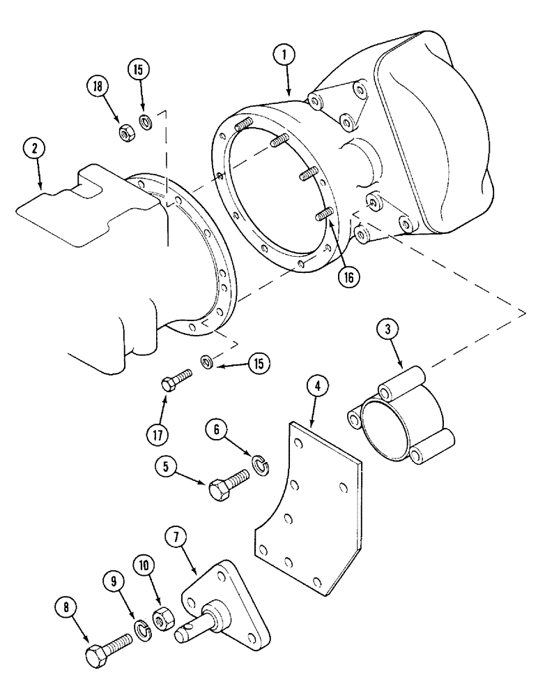 Схема запчастей Case IH 1394 - (6-254) - FINAL DRIVE HOUSING, SUPPORT AND BRACKETS, LOW PROFILE SPECIAL (06) - POWER TRAIN