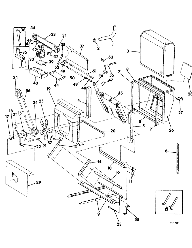 Схема запчастей Case IH 403 - (247) - CONDENSOR AND COMPRESSOR, SERIAL NO. 16130 AND ABOVE (50) - CAB CLIMATE CONTROL