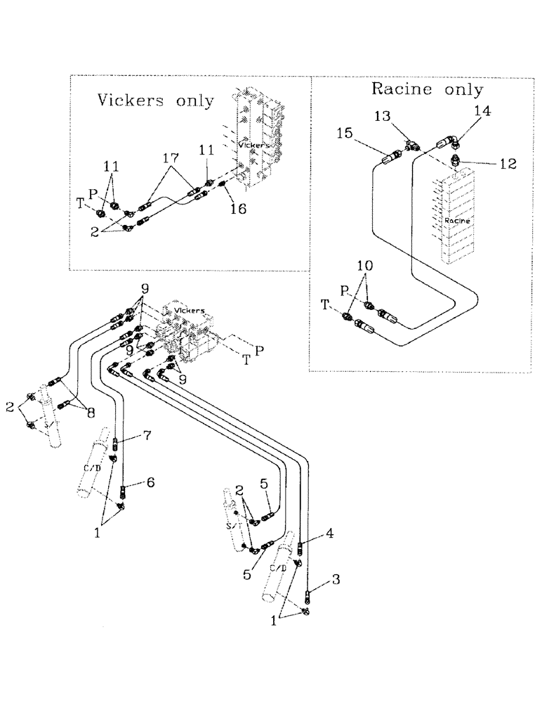 Схема запчастей Case IH 7000 - (B06-33) - HYDRAULIC CIRCUIT, C/D & S/T LIFT OPTION Hydraulic Components & Circuits