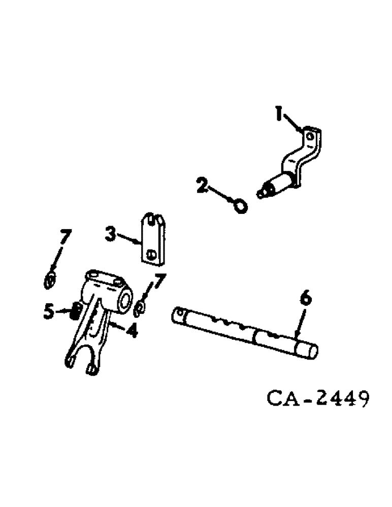 Схема запчастей Case IH 574 - (07-30) - DRIVE TRAIN, GEAR SHIFT MECHANISM, RANGE TRANSMISSION WITH FORWARD AND REVERSE (04) - Drive Train
