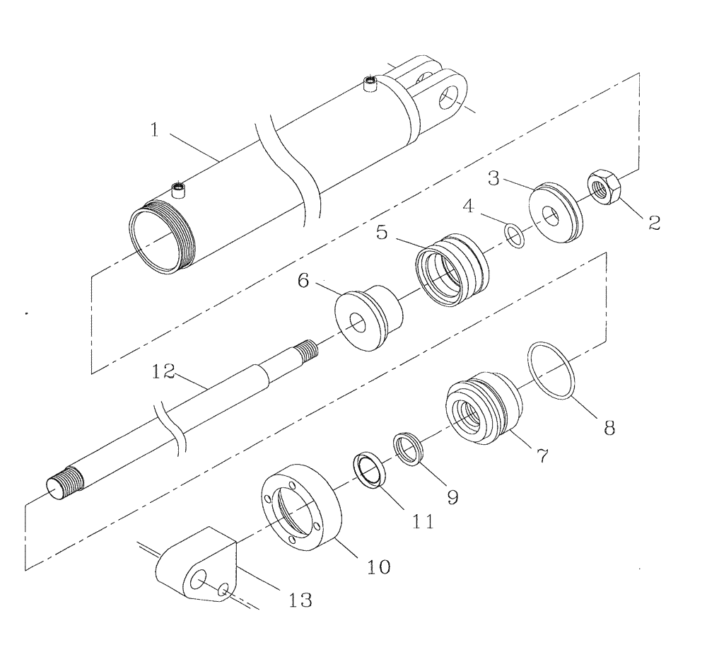 Схема запчастей Case IH 7700 - (B02[01]) - HYDRAULIC CYLINDER {TOPPER ARMS} Hydraulic Components & Circuits