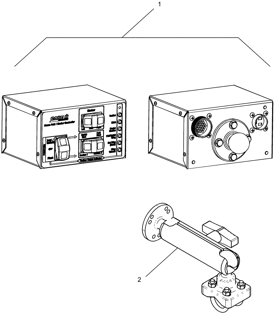 Схема запчастей Case IH 1250 - (55.640.01) - ELECTRICAL - MODULE AND MOUNT BRACKET, FOLD BOX (55) - ELECTRICAL SYSTEMS