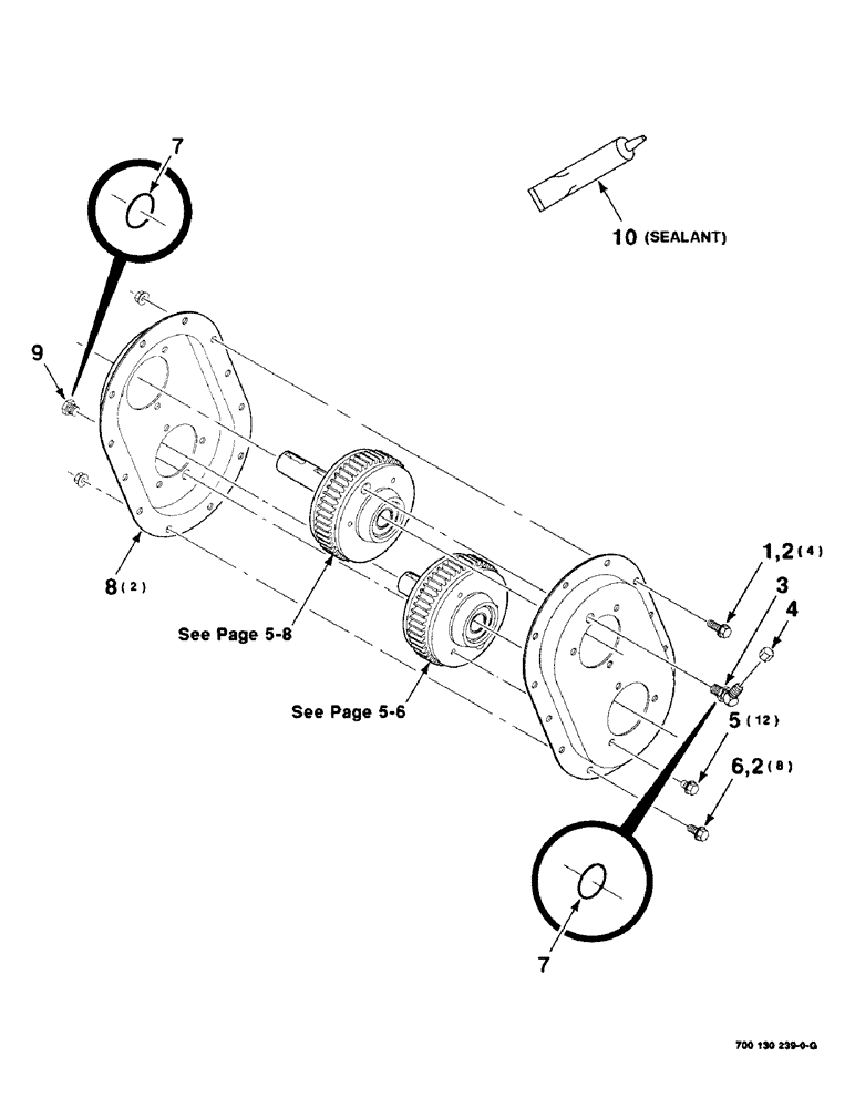 Схема запчастей Case IH 8315 - (5-04) - GEARBOX ASSEMBLY (09) - CHASSIS