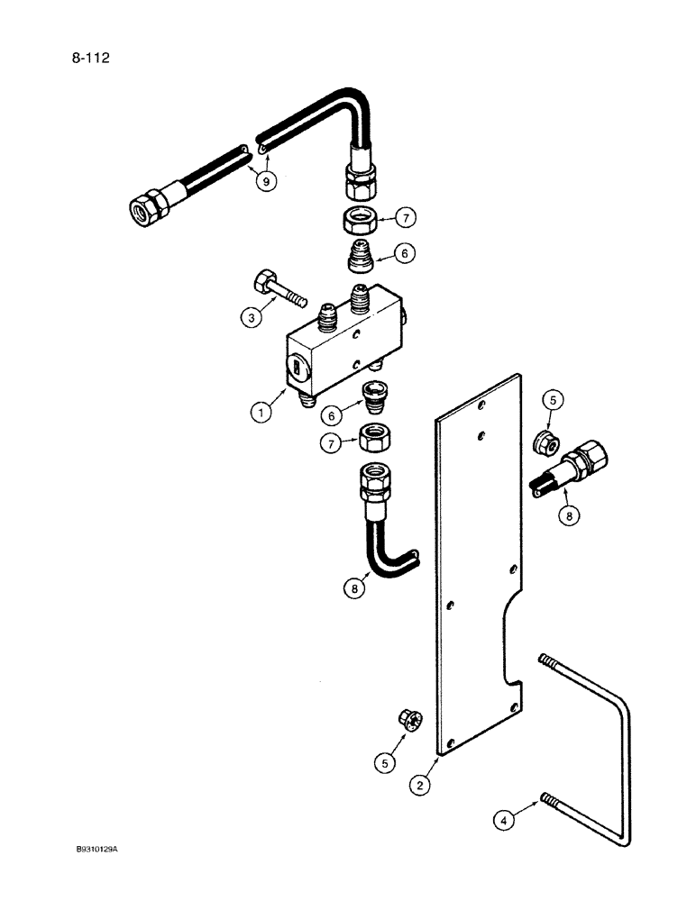 Схема запчастей Case IH 950 - (8-112) - ALTERNATING CHECK VALVE ATTACHMENT, 4 AND 6 ROW NARROW, RIGID, 4 ROW WIDE, RIGID (08) - HYDRAULICS