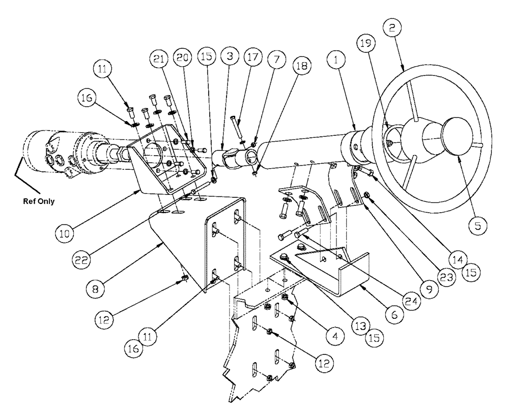 Схема запчастей Case IH FLX4330 - (01-004) - STEERING ASSEMBLY (10) - CAB