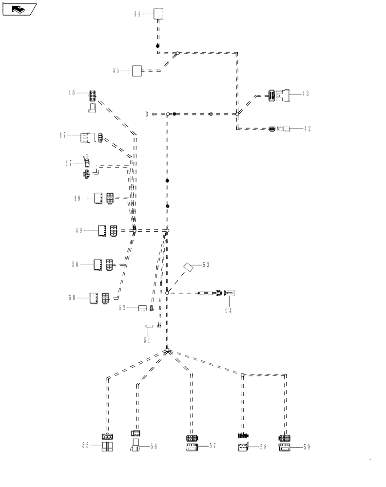 Схема запчастей Case IH MAGNUM 225 - (55.100.17[03]) - HARNESS, CAB (55) - ELECTRICAL SYSTEMS