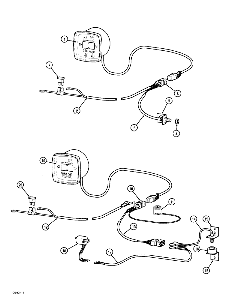 Схема запчастей Case IH 8640 - (2-52) - ELECTRICAL COMPONENTS 