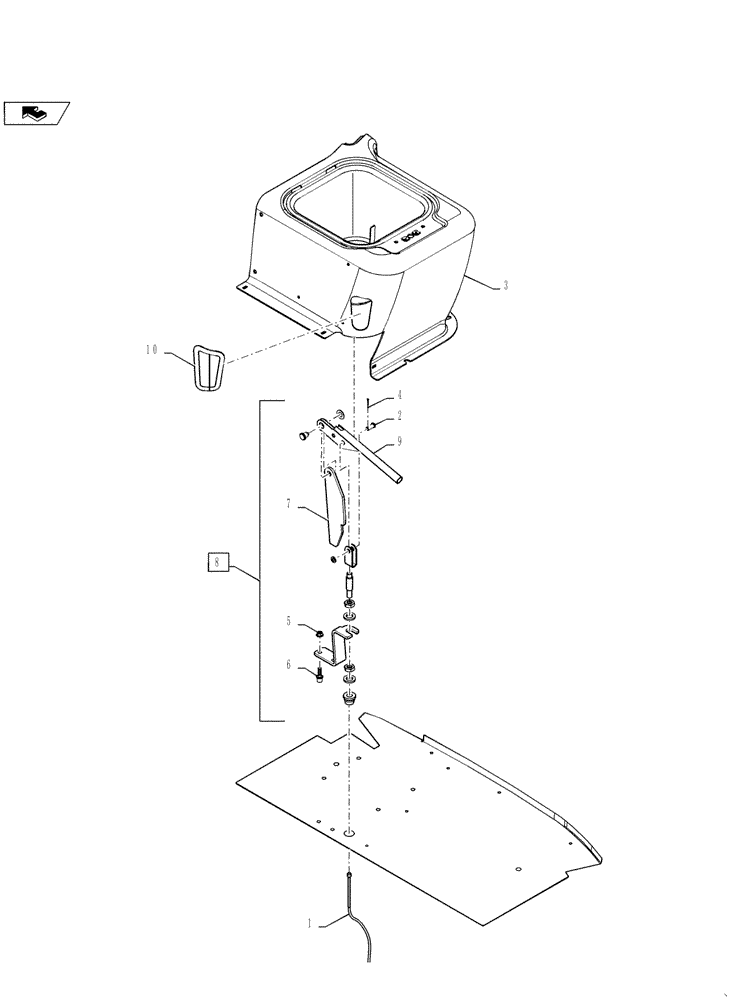Схема запчастей Case IH STEIGER 400 - (33.110.11) - HAND BRAKE INSTALLATION (33) - BRAKES & CONTROLS