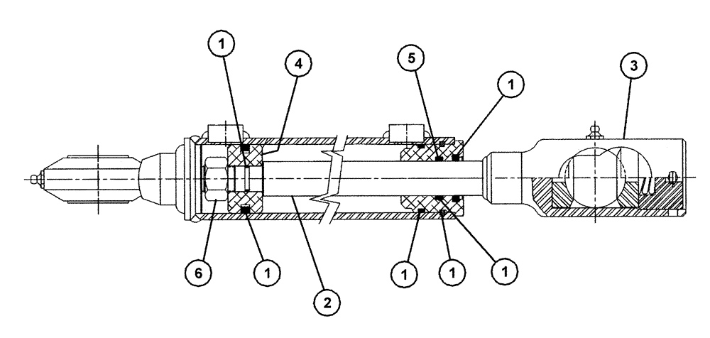 Схема запчастей Case IH FLX4330 - (06-008) - STEERING CYLINDER (07) - HYDRAULICS