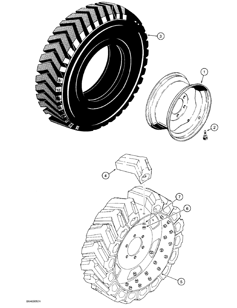 Схема запчастей Case IH 1825 - (6-22) - WHEELS AND TIRES (06) - POWER TRAIN