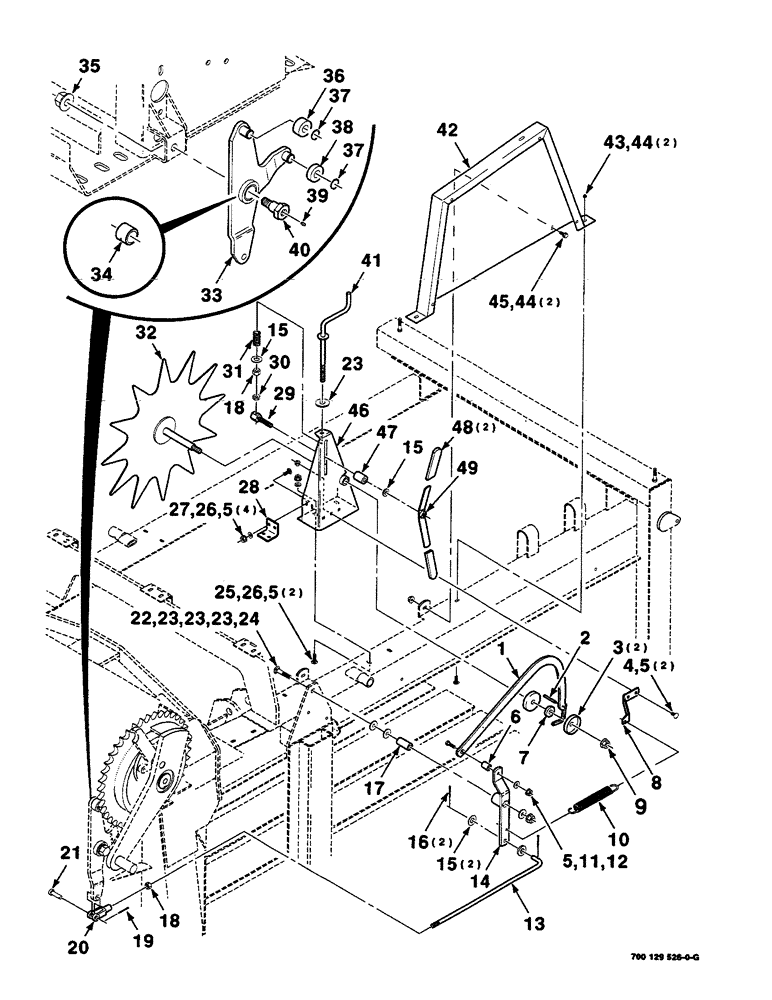 Схема запчастей Case IH 8590 - (06-22) - STARWHEEL ASSEMBLY (14) - BALE CHAMBER
