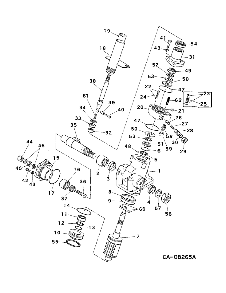 Схема запчастей Case IH 254 - (05-08) - STEERING, STEERING GEAR BOX, 244 AND 254 WITH POWER STEERING (04) - STEERING