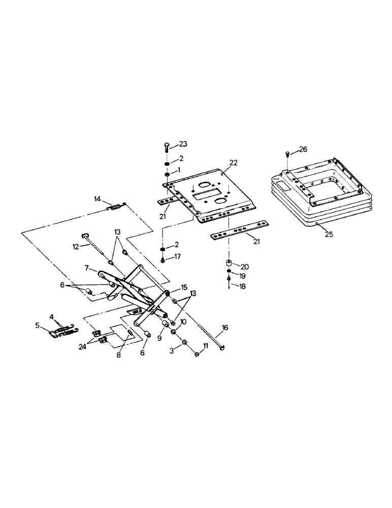 Схема запчастей Case IH PTA270 - (01-20) - SEAT ASSEMBLY, UPPER SUSPENSION (10) - CAB