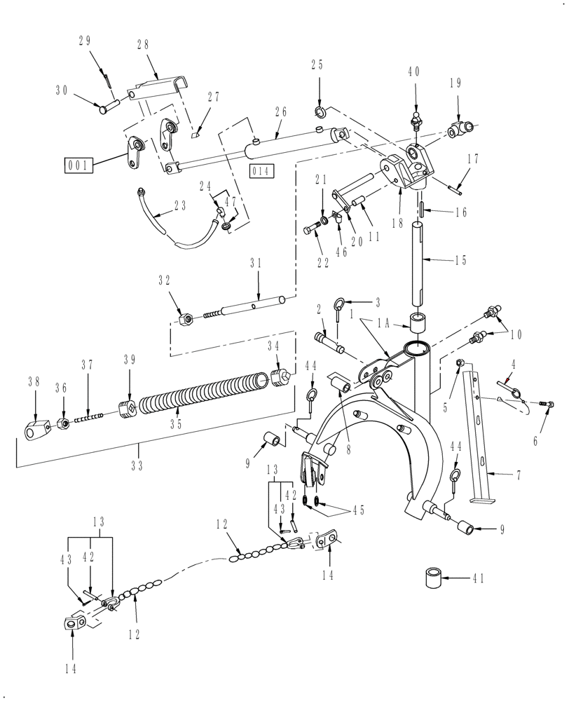 Схема запчастей Case IH MD72 - (011) - FRAME, MAIN, MD72 (58) - ATTACHMENTS/HEADERS